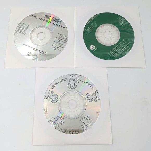 Lot of 3 Peanuts Charlie Brown Joe Cool Snoopy Disc Only CDs Vince Guaraldi - Picture 1 of 2